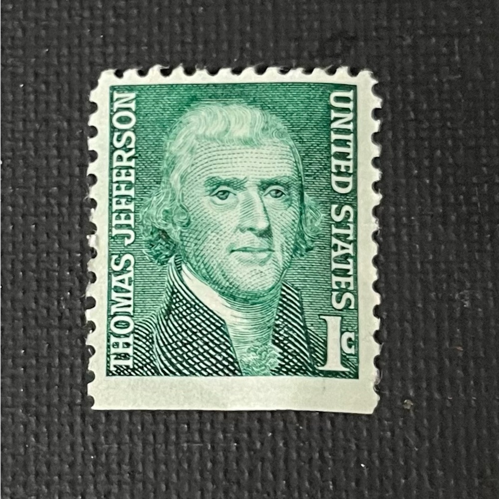 Vintage collectibleThomas Jefferson Green Postage Stamp